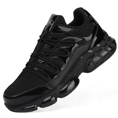 LIANGGO Steel Toe Shoes for Men Women Composite Toe Shoes Indestructible Safety Lightweight Steel Toe Sneakers Slip Resistant Puncture Proof Air Cushion Breathable Industry Construction Work