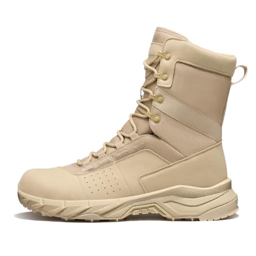 NINGO Military Tactical Work Boots for Men, Soft Toe, 8inch, Lightweight